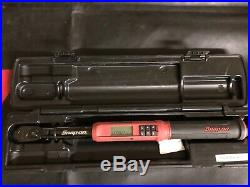 Snap-on Digital Torque Wrench Techangle Atech2fr100vr 5-100 Ft Lb Tool 3/8 Red