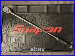 Snap on Extra Long 1/2 Soft Grip Ratchet Green Handle SHLL80
