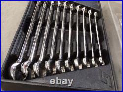 Snap-on Long Combination Spanner Set 10 Pieces Hardly Used With Case 10to 19mm