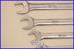 Snap-on OEXL 707B Long Combination Wrench Set 7 piece set 3/8 to 3/4 withTray