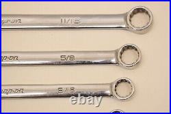 Snap-on OEXL 707B Long Combination Wrench Set 7 piece set 3/8 to 3/4 withTray