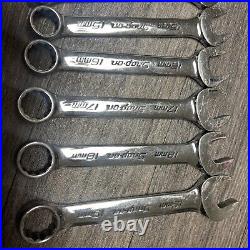 Snap-on OEXSM710B 12 Point 10-19mm small Combination Wrenches 10 Piece Set