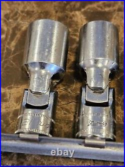 Snap-on SFSUM Swivel Socket Set 3/8 Drive 9 Pc Set Made in USA 10mm 18mm NICE