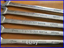 Snap-on SOEXM710 10pc 12pt Metric Flank Drive Combination Wrench Set 10-19 mm