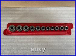 Snap-on Set Of 11 Drive 12-point Shallow 1/4 Sockets Genuine