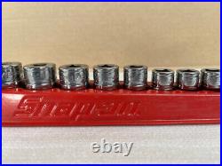 Snap-on Set Of 11 Drive 12-point Shallow 1/4 Sockets Genuine