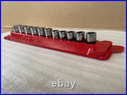 Snap-on Set Of 11 Drive 12-point Shallow 1/4 Sockets Genuine