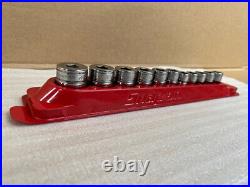 Snap-on Set Of 11 Drive 12-point Shallow 1/4 Sockets Genuine