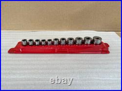 Snap-on Set Of 11 Drive 12-point Shallow 1/4 Sockets Genuine