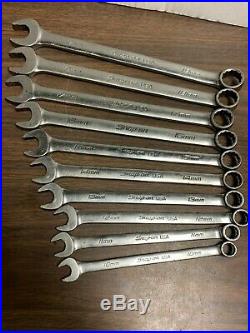 Snap-on Tools 10 Pc Metric Flank drive Combination Wrench Set SOEXM710 10mm-19mm