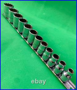 Snap-on Tools 12pc 3/8 Drive METRIC Shallow 12 Point Socket Set 212FMY, 8-19 mm