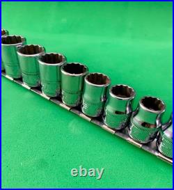 Snap-on Tools 12pc 3/8 Drive METRIC Shallow 12 Point Socket Set 212FMY, 8-19 mm