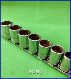 Snap-on Tools 12pc 3/8 Drive METRIC Shallow 12 Point Socket Set 212FMY, 8-19 mm