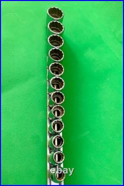Snap-on Tools 12pc 3/8 Drive METRIC Shallow 12 Point Socket Set 212FMY, 8-19 mm