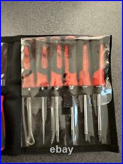 Snap-on Tools 12pc RED Soft Grip Mini Screwdriver & Pick Set SGMINI12A