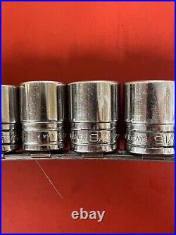 Snap-on Tools 13 piece 1/2 Drive 6Point SAE Shallow Socket 3/8 to 1- 1/8