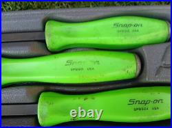 Snap-on Tools 4pc GREEN Hard Grip Striking Prybar Set Old Style Ltd. Edition