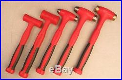 Snap-on Tools 5 pc Dead Blow Soft Grip Hammer set