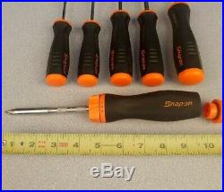 Snap-on Tools 6 pc Phillips Flat head and Ratchet Screwdriver set