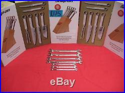 Snap-on Tools 7 Pc 15° Offset Low Torque Slimline Metric Open End Spanner Wrench