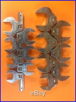 Snap on Tools Large set Crows foot wrenches