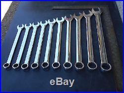 Snap-on Tools Metric Combination Wrench Set 23-36mm OEXM230A-OEXM360 10 Piece