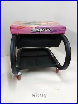 Snap on Tools RARE PINKZILLA PINK CREEPER SEAT WITH STORAGE TRAY LIMITED SNAP-ON