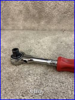 Snap-on Tools RED 1/4 Hex Drive Round Swivel Head Bit Ratchet THNFDM72