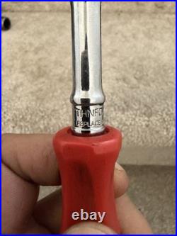 Snap-on Tools RED 1/4 Hex Drive Round Swivel Head Bit Ratchet THNFDM72
