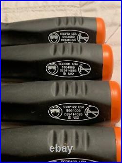 Snap-on Tools USA 8pc Long Black/Orange Handle Screwdriver Set