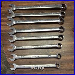 Snap-on Tools USA 8pc SAE FLANK DRIVE 12PT Chrome CombinationWrench set