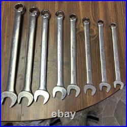 Snap-on Tools USA 8pc SAE FLANK DRIVE 12PT Chrome CombinationWrench set