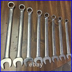 Snap-on Tools USA 8pc SAE FLANK DRIVE 12PT Chrome CombinationWrench set