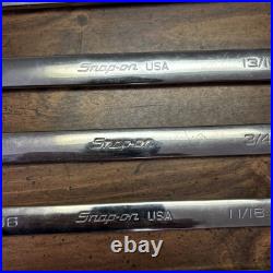 Snap-on Tools USA 8pc SAE FLANK DRIVE 12PT Chrome CombinationWrench set