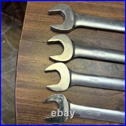 Snap-on Tools USA 8pc SAE FLANK DRIVE 12PT Chrome CombinationWrench set