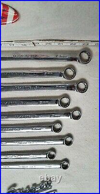 Snap-on Tools USA OEXM710B 9-pc. METRIC 12-PT. Combination Wrench Set 11-19 mm