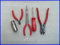 Snap on Tools x 5 Pliers, screwdriver etc