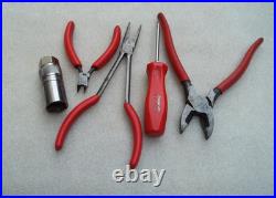 Snap on Tools x 5 Pliers, screwdriver etc
