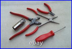 Snap on Tools x 5 Pliers, screwdriver etc
