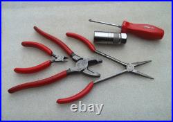 Snap on Tools x 5 Pliers, screwdriver etc