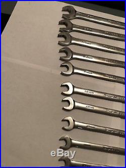 Snap on flank drive plus Combination Spanner Set 10-19mm Good Condition
