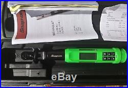 Snap on green 1/4 drive techangle torque wrench atech1f240vg 12-240 in lb MINT
