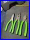 Snap_on_pliers_slip_joint_cutters_Long_nose_bent_extreme_green_x3_set_01_muaw