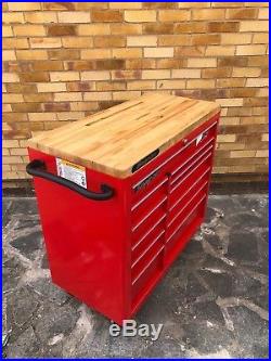 Snap on roll cab, toolbox, chest, box with wooden top