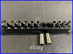 Snap on semi deep socket set 3/8 metric 12 point