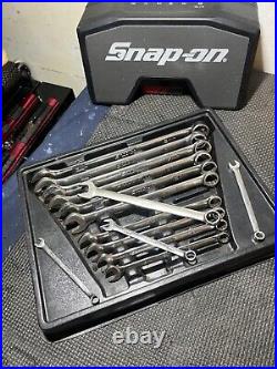 Snap on spanner set combination Metric oexm mixed 6mm 19mm rack old holder