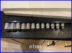 Snap-on tools 3/8 6 point socket set 8mm 19mm used