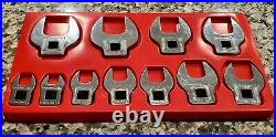 Snap-on tools 3/8 drive 11 piece SAE Crowfoot Wrench Set 3/8 to 1