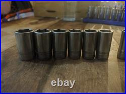 Snap on tools 3/8 drive Semi Deep socket set 7-19mm FSMS £270RRP