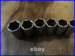 Snap on tools 3/8 drive Semi Deep socket set 7-19mm FSMS £270RRP